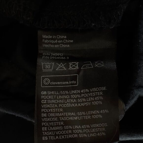 H&M Linen Blend Wide Leg High Waist Full Length Pants Women's Size 2 - Picture 4 of 6